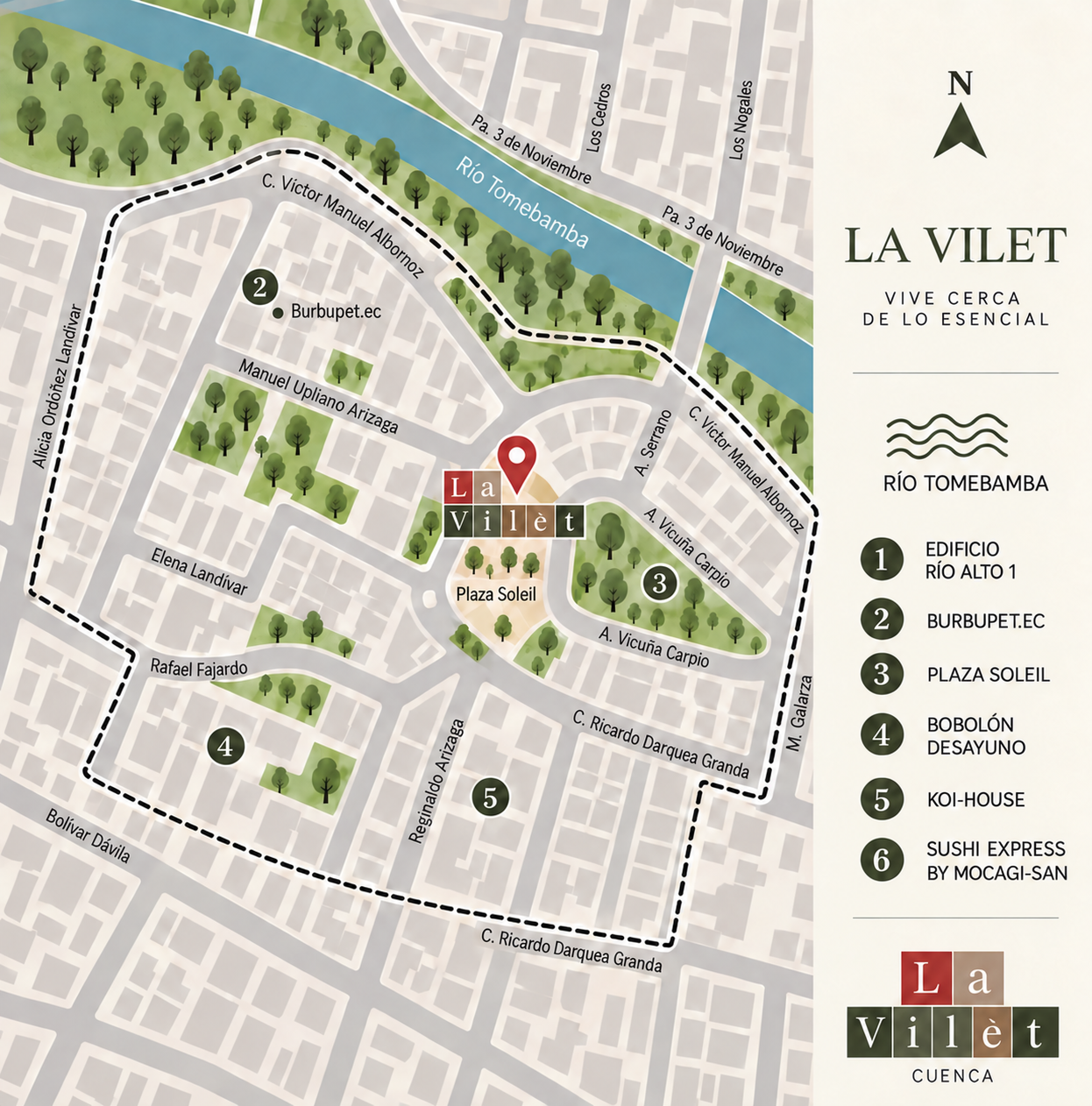 Mapa ilustrado de ubicación La Vilet