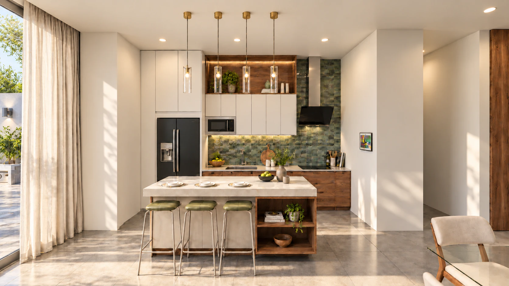 Cocina de un penthouse en La Vilet